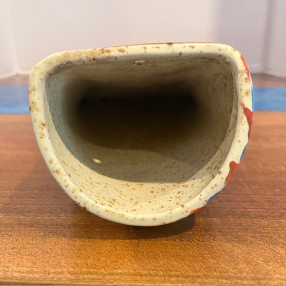 Italica ARS Large Flower Wall Pocket Vase Hand Painted Italy - Picture 7 of 10